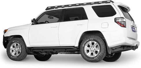 Hooke Road 4Runner Rock Sliders Tube Side Door Armor Rocker Gurads Step Rail لـ 2010-2024 Toyota 4Runner الجيل الخامس (باستثناء Limited، TRD Sport، Nightshade & 10-13 SR5) in Kuwait