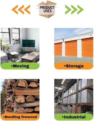 مستلزمات التعبئة والتغليف عن طريق البريد - غلاف PSBM صغير قابل للتمدد بمقابض، 12 عبوة، 5 بوصة × 1000 قدم، 80 مقياس، لاصق بلاستيكي شفاف مع مقابض مرفقة مسبقًا مدمجة in Kuwait