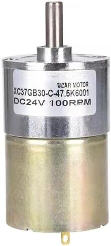 XC37GB30-C DC Gear Motor, 24V 100RPM Low Speed, Micro Motor with Speed Regulation, Forward and Reverse Rotation, High Torque Gearbox (10RPM 24V Center with Bracket) in Saudi Arabia