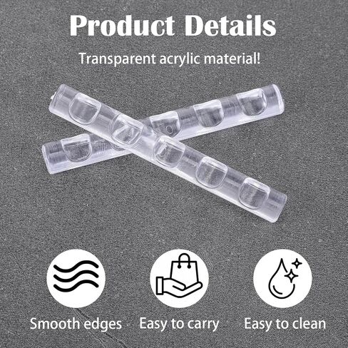 4 Pack Crystal Bar Pen Holder, Transparent Acrylic Brush Stand Organizer for Nail Art Painting Pens, Makeup Brushes, Manicure Tools in Saudi Arabia