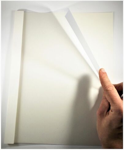 1 1/4" (30mm) Thermobind White Gloss Finish Binding Covers - 40 Covers in Saudi Arabia