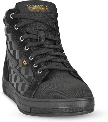 cortech Men's Slayer Canvas Check Motorcycle Riding Shoes in Saudi Arabia
