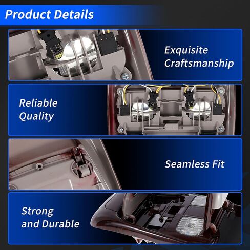 Carbon Fiber Overhead Console Light Assembly for Dodge for Ram 1500 98-01 Interior Roof Ceiling Dome Reading Map Lamp No.SN96TL2AA in Saudi Arabia
