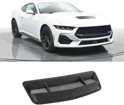 Shelby Style Engine Hood Air Vent For Ford Mustang S650/GT/Darkhorse 2024-2026 Hood Scoops Vent ABS Replacement Part (Glossy Black) in Saudi Arabia