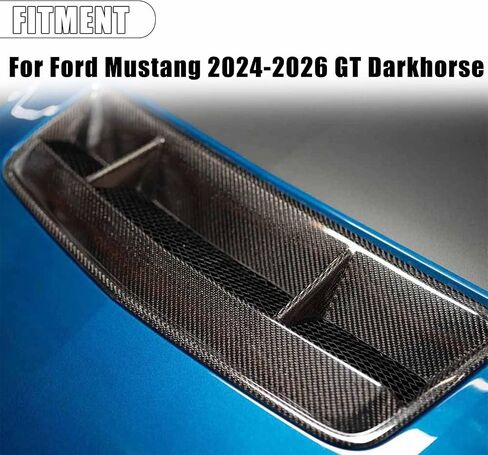 Shelby Style Engine Hood Air Vent For Ford Mustang S650/GT/Darkhorse 2024-2026 Hood Scoops Vent ABS Replacement Part (Glossy Black) in Saudi Arabia