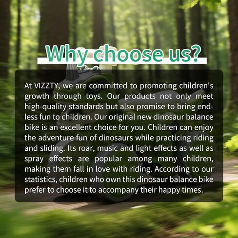 Dinosaur Balance Bike for 1-3 Year Olds, Toddler 4-Wheel No-Pedal Walker Scooter with Music & Mist Spray Effects, ASTM Certified First Birthday Gift for Boys & Girls in Saudi Arabia