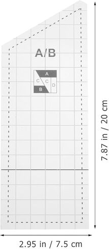 1Set Durable Quilting Templates DIY Patchwork Sewing Tools for Crafting Includes Sewing Templates for Quilting and Patchwork Projects in Saudi Arabia