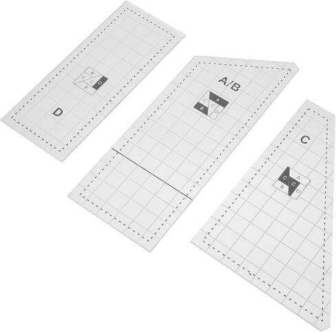 1Set Durable Quilting Templates DIY Patchwork Sewing Tools for Crafting Includes Sewing Templates for Quilting and Patchwork Projects in Saudi Arabia