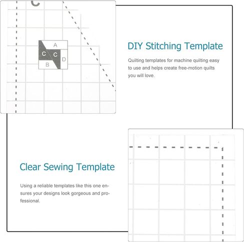 1Set Durable Quilting Templates DIY Patchwork Sewing Tools for Crafting Includes Sewing Templates for Quilting and Patchwork Projects in Saudi Arabia