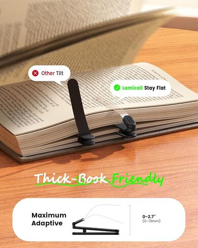Lamicall [Clear View] 3Pack Silicone Automatic Bookmark - [Thick-Book Friendly] Book Marks for Reading Women Kids Men, Cute Book Page Markers Clip, Reading Accessories Gifts for Book Lovers in Saudi Arabia