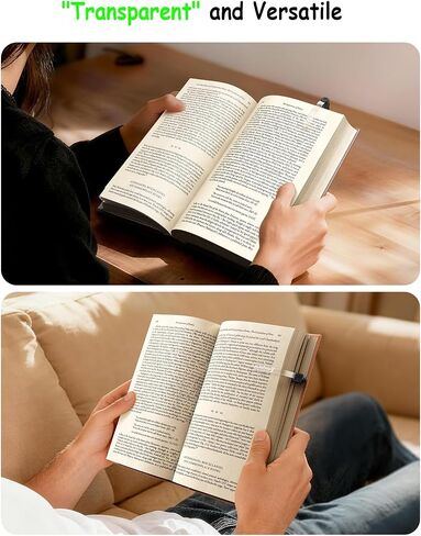 Lamicall [Clear View] 3Pack Silicone Automatic Bookmark - [Thick-Book Friendly] Book Marks for Reading Women Kids Men, Cute Book Page Markers Clip, Reading Accessories Gifts for Book Lovers in Saudi Arabia