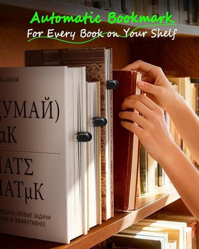 Lamicall [Clear View] 3Pack Silicone Automatic Bookmark - [Thick-Book Friendly] Book Marks for Reading Women Kids Men, Cute Book Page Markers Clip, Reading Accessories Gifts for Book Lovers in Saudi Arabia