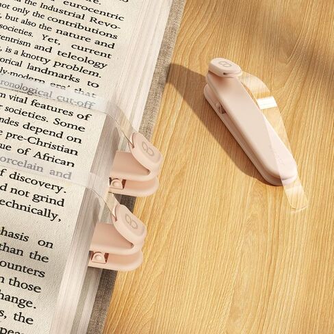 Lamicall [Clear View] 3Pack Silicone Automatic Bookmark - [Thick-Book Friendly] Book Marks for Reading Women Kids Men, Cute Book Page Markers Clip, Reading Accessories Gifts for Book Lovers in Saudi Arabia