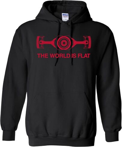 Subaru Gray The World is Flat Hoodie Sweatshirt Sti Rally Team Impreza Forester Outback Ascent Brz Crosstrek Wrx Legacy JDM (XXL) in Saudi Arabia