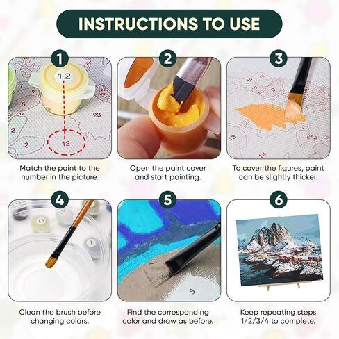 Gofahaugen Framed Large Paint by Numbers Kit for Adults with Easel + Premium Brushes - Nordic Landscape Painting, Interior Design, Relax or Gift -16 x 20 inches in Saudi Arabia