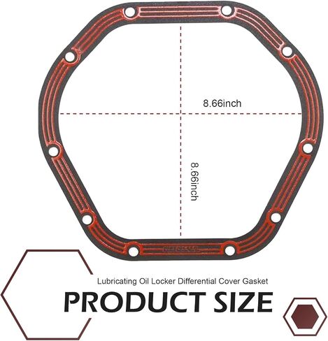 Pack-1 Differential Gasket, Compatible with Jeep Ford GMC Axle Dana 60 50 70 (Red) in Saudi Arabia