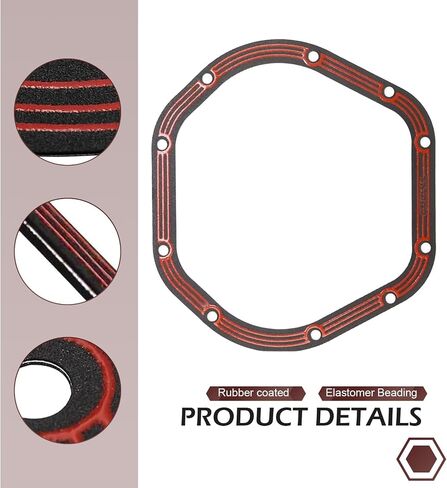 Pack-1 Differential Gasket, Compatible with Jeep Ford GMC Axle Dana 60 50 70 (Red) in Saudi Arabia