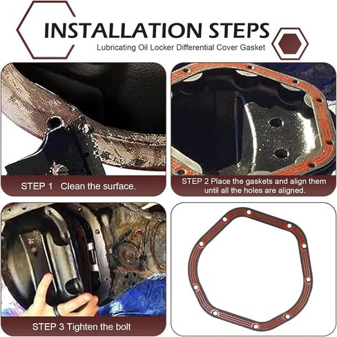 Pack-1 Differential Gasket, Compatible with Jeep Ford GMC Axle Dana 60 50 70 (Red) in Saudi Arabia