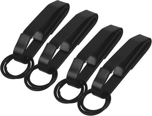 Qtcial 2 Pack Key Holder for Duty Belt, Stainless Steel Key Clips for Belt with 4 Tactical Keyrings, Ideal Key Keeper for Police, Law Enforcement, Firefighters and More in Saudi Arabia