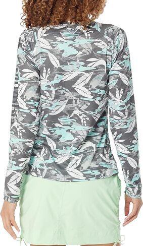 Columbia Womens PFG Super Tidal Tee Long Sleeve Fishing Shirt, Shark Shoreside, Medium in Saudi Arabia