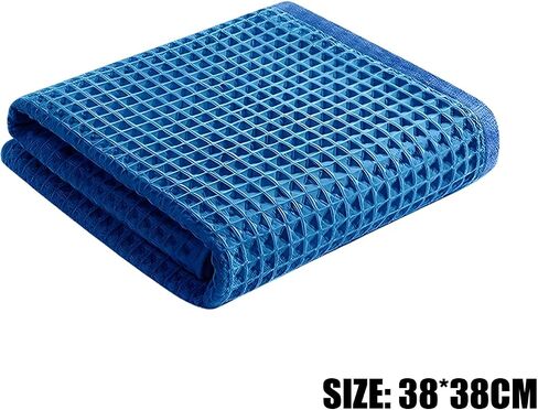 Microfiber Car Wash Towel Waffle Car Windshield Absorbent Wipe Towel Car Detailing Cleaning Tools,Gray in Saudi Arabia