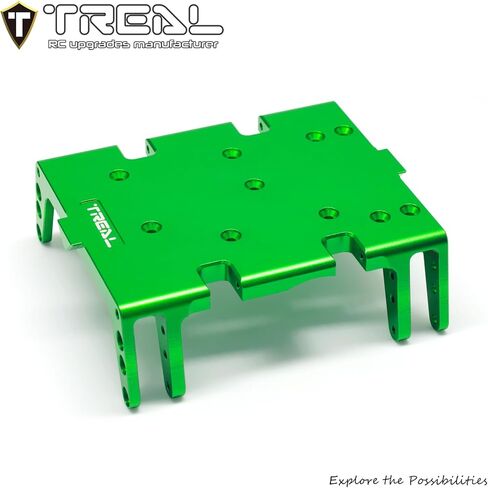 لوح حماية لوح انزلاقي مركزي من الألومنيوم من TREAL 7075 للمحور 1/8 AXP8 Gilamon (أخضر) in Kuwait