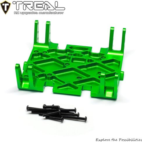 لوح حماية لوح انزلاقي مركزي من الألومنيوم من TREAL 7075 للمحور 1/8 AXP8 Gilamon (أخضر) in Kuwait