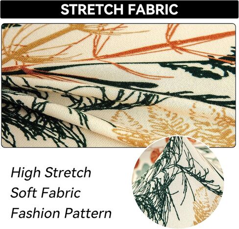 Black, Emerald Green and Beige Leaf and Flower Pattern Office Chair Cover, Washable, extendable and rotatable Office boss Chair Cover (Black and Green Flowers, Boss Chair Cover) in Kuwait