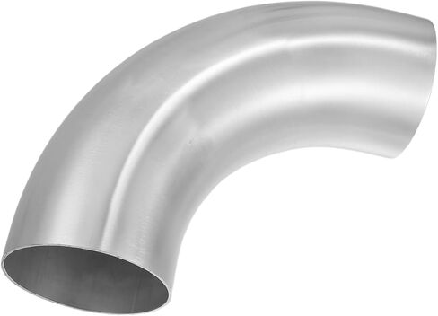 Universal 90 Degree Bend Elbow Intercooler Pipe Air Intake Tube, 4" OD, 102mm OD, Leg Length 4", 100mm Leg Length, 6061 Aluminum Alloy, Silver Tone Vehicle Components in Saudi Arabia