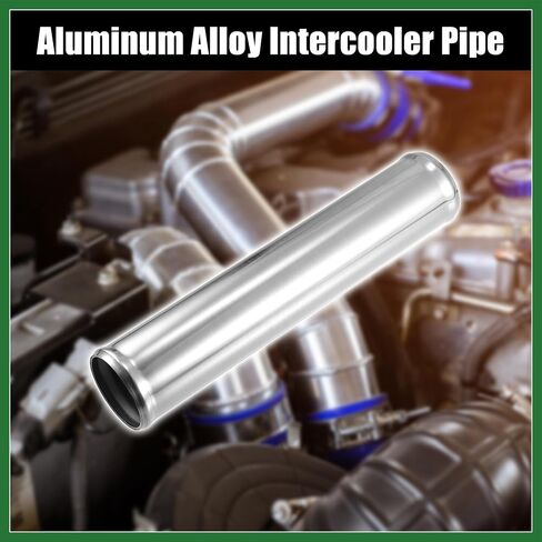 Motoforti OD 60mm 2.35" Length 12" 300mm Aluminum Alloy Tube Intercooler Pipe Straight Air Intake Tube Silver Tone for Car Long-lasting in Saudi Arabia