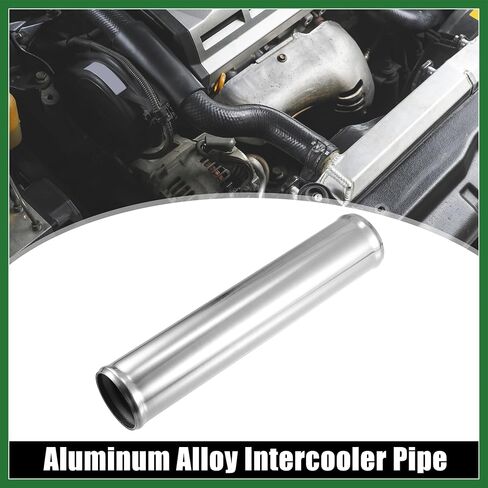 Motoforti OD 60mm 2.35" Length 12" 300mm Aluminum Alloy Tube Intercooler Pipe Straight Air Intake Tube Silver Tone for Car Long-lasting in Saudi Arabia