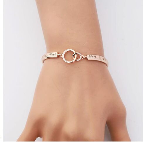 FEELMEM Cousins Bracelet Cousins By Blood Sisters By Heart Friends By Choice Bangle Bracelet Cousin Gift for Cousin Friend in Kuwait