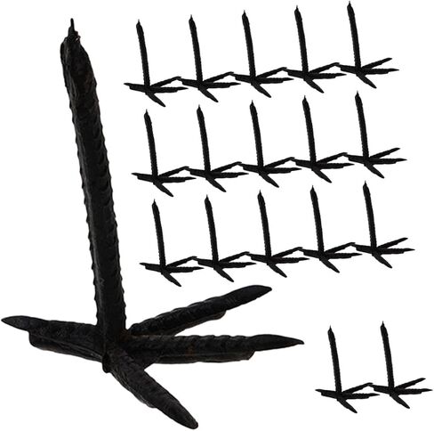 50pcs Simulation Crow Feet Animal Claws Black Plastic Chicken Claw Parts for Stuffed DIY Crow Craft Supplies Halloween Party Decoration Accessories in Saudi Arabia