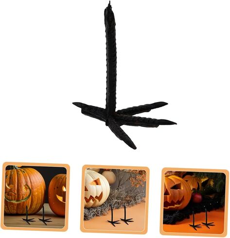 50pcs Simulation Crow Feet Animal Claws Black Plastic Chicken Claw Parts for Stuffed DIY Crow Craft Supplies Halloween Party Decoration Accessories in Saudi Arabia