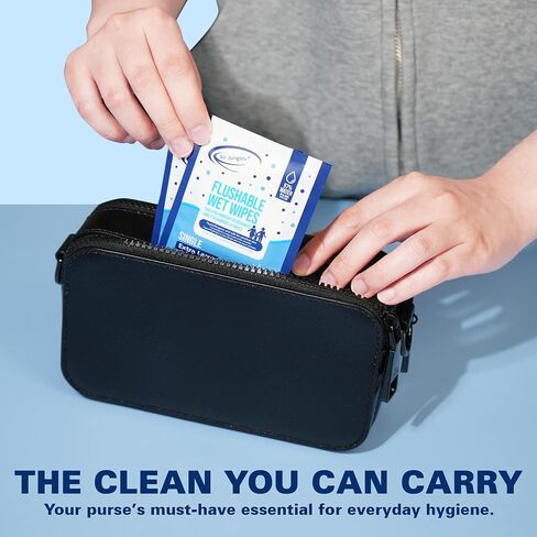 Air Jungles Flushable Wet Wipes 6 Packs, 300 Gentle Cleansing Wipes, Large 7"x7" Size, Fresh Scent, Moisturizing with Aloe Vera & Vitamin E, for Adults and Babies Resealable Packaging in Kuwait