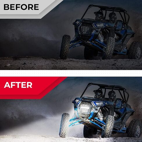 KEMIMOTO UTV Front Grill Light Compatible with 2019-2023 Polaris RZR XP 1000, Waterproof Black Lower Mesh with LED Light Bar Accessories Compatible with Polaris RZR XP/XP4 1000 Turbo 2019-2023 in Saudi Arabia