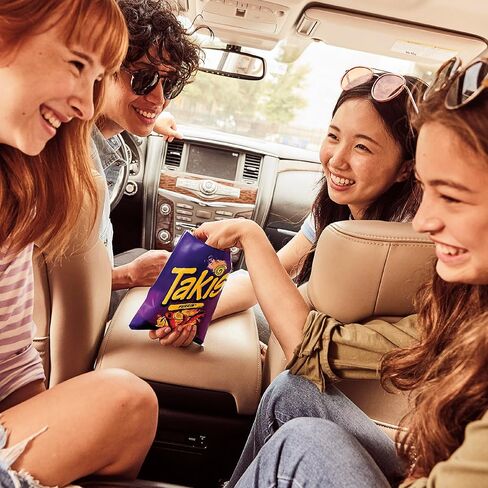 Takis 18 pc / 1 oz Variety Pack, Assorted Flavored Mixed Rolled Tortilla Chips – (5) Fuego, (5) Blue Heat, (4) Nitro, (4) Crunchy Fajitas (Pack of 2) in Saudi Arabia