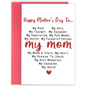 OJsensai Cute Dog Mom Mothers Day Card, Happy Mothers Day Gifts from Dog, Gift Card for Best Dog Mom