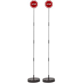OCESTORE Garage Parking Assist Led Flashing Garage Parking Sensor Perfect Target Indicator Parking Flashlight System with Adjustable Height Guide LED Stop Sign Bumper Sensor, Red (2 Pack)