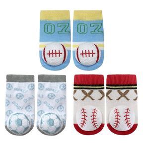 PUPPET Baby Boy Rattle Socks, Cotton Booties, Gift Set for 0-6Months Football