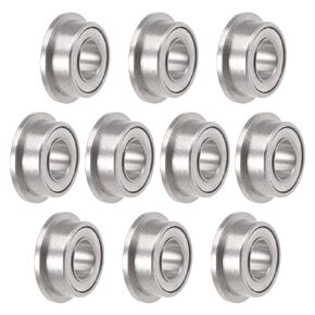 uxcell MF63ZZ Flange Ball Bearing 3x6x2.5mm Full Complement Bearings 10pcs