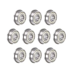 uxcell F625ZZ Flanged Ball Bearing 5x16x5mm Shielded Chrome Steel Flange Rip Bearings 10pcs