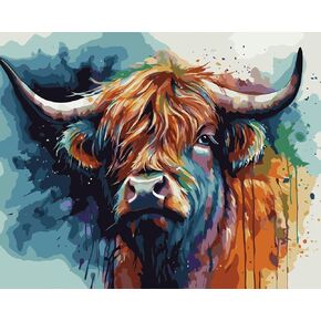 TUMOVO DIY Paint by Number Yorkshire Terrier Paint by Numbers for Adults Dog Abstract Adult Paint by Numbers Kids on Canvas Wall Art Paint by Numbers for Adults Beginner 16x20 inch