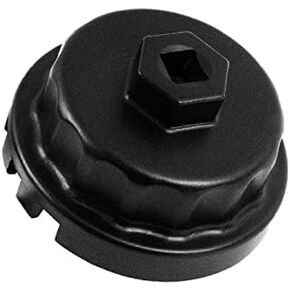 HiSport Heavy Duty Oil Filter Wrench Replacement for Toyota,Lexus,RAV4,Camry,Tundra,Highlander,Sienna and More-Cup Style Oil Filter Cap Removal Socket Tool for 2.5-5.7L Engine with 64mm Housing