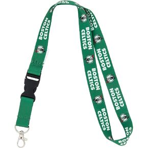 Desert Cactus Boston Celtics Lanyard Keychain Detachable NBA Breakaway Snap Buckle National Basketball Association Car Keys ID Badge Holder (Lanyard 1)