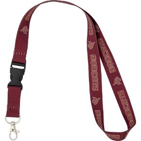 Desert Cactus Texas State University Lanyard TxST Bobcats Car Keys ID Badge Holder Keychain Detachable Breakaway Snap Buckle (Burgundy)