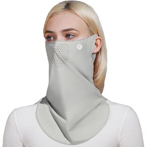 TOPORTY Women Sunscreen Mask Breathable Ice Silk Veil UV Protection Face Neck Cover for Summer Outdoor Sports