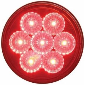 United Pacific 39924B - Brake/Tail/Turn Signal Light - 7 Led 4" Reflector, Red Led/Red Lens (Bulk)