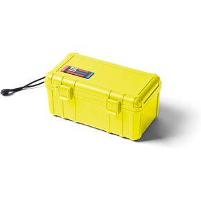 S3 Cases T3500 Waterproof Dry Box Protective Case Mil Spec/USA Made/IP67 Waterproof/Lockable/Airtight/Smell Proof - for Phones, Wallets, Keys, Knives, Survival, Boating, Camping & Watersports (Yellow)