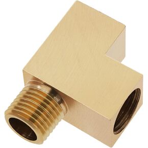ECSiNG Angle Adapter M10x1 T-Distributor Oil Pressure Sensor Tee Connecter Oil Pressure Gauge Adapter M10x1 Male to 2 M10x1 Female Adapter Brass